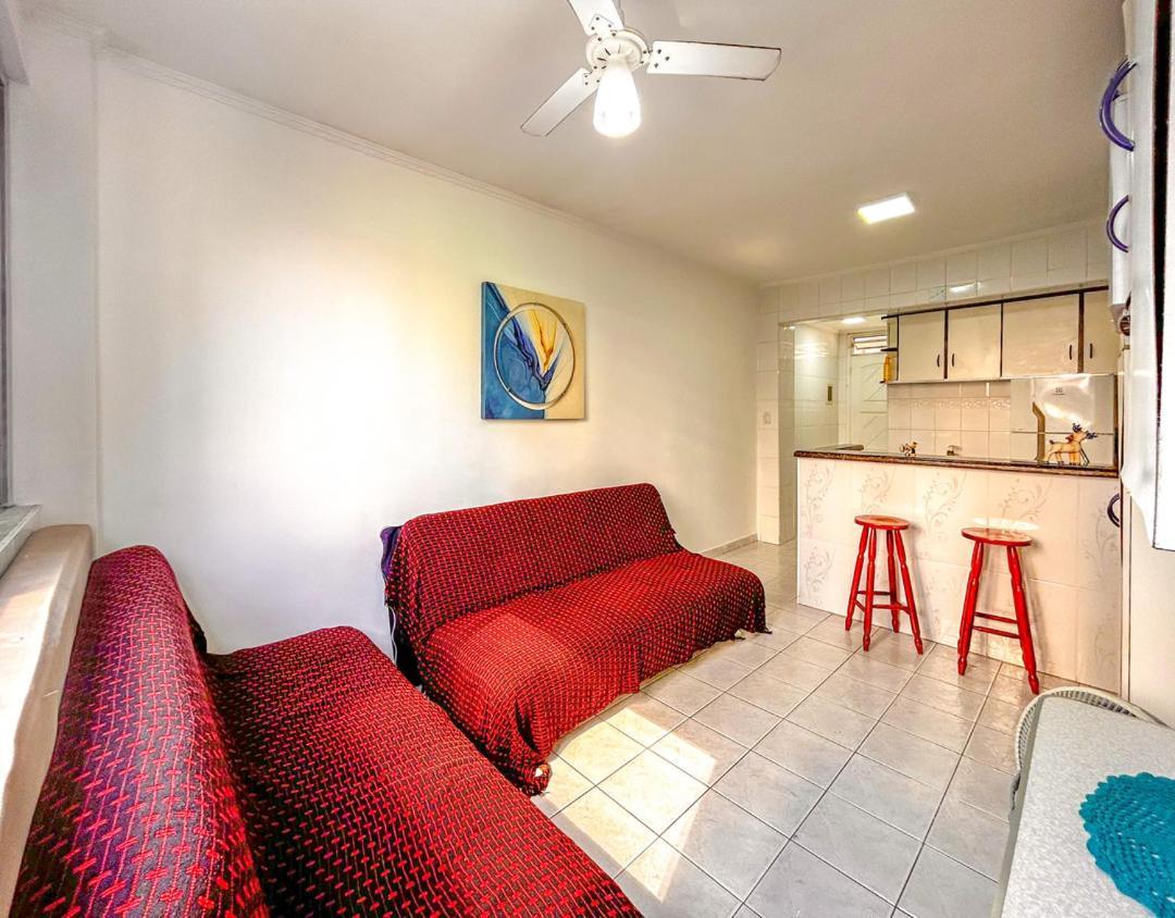 Otimo Loft Pe Na Areia Na Praia Da Guilhermina Sp Apartment Praia Grande  Exterior photo