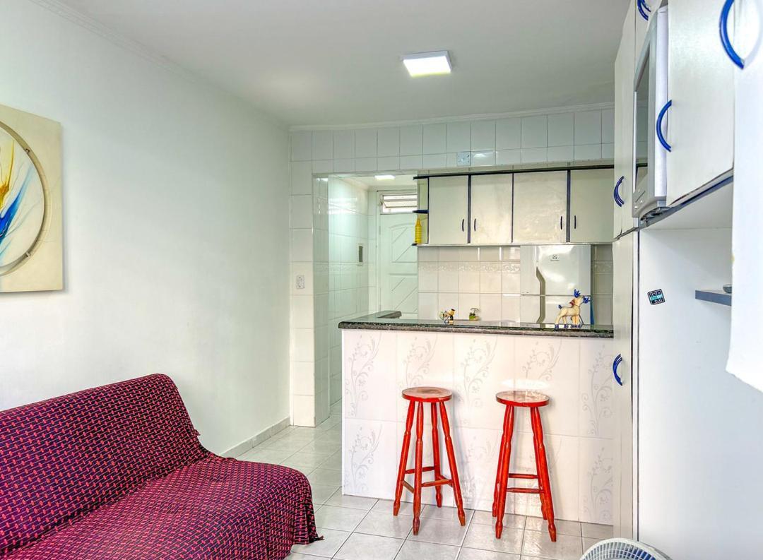 Otimo Loft Pe Na Areia Na Praia Da Guilhermina Sp Apartment Praia Grande  Exterior photo